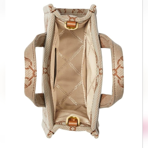 NWOT Michael Kors Gigi  Small Empire Logo Jacquard Crossbody Bag - Picture 4 of 7